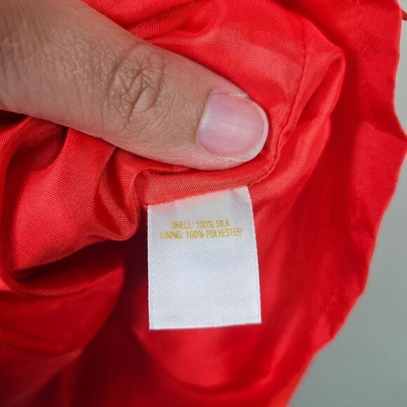 Kate Spade Sleeveless Silk Blouse. Red Small - Picture 10 of 12